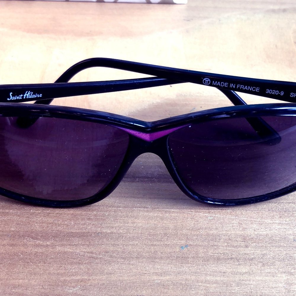 Saint Hilaire 3020-9 Vintage French Sunglasses Black Purple
